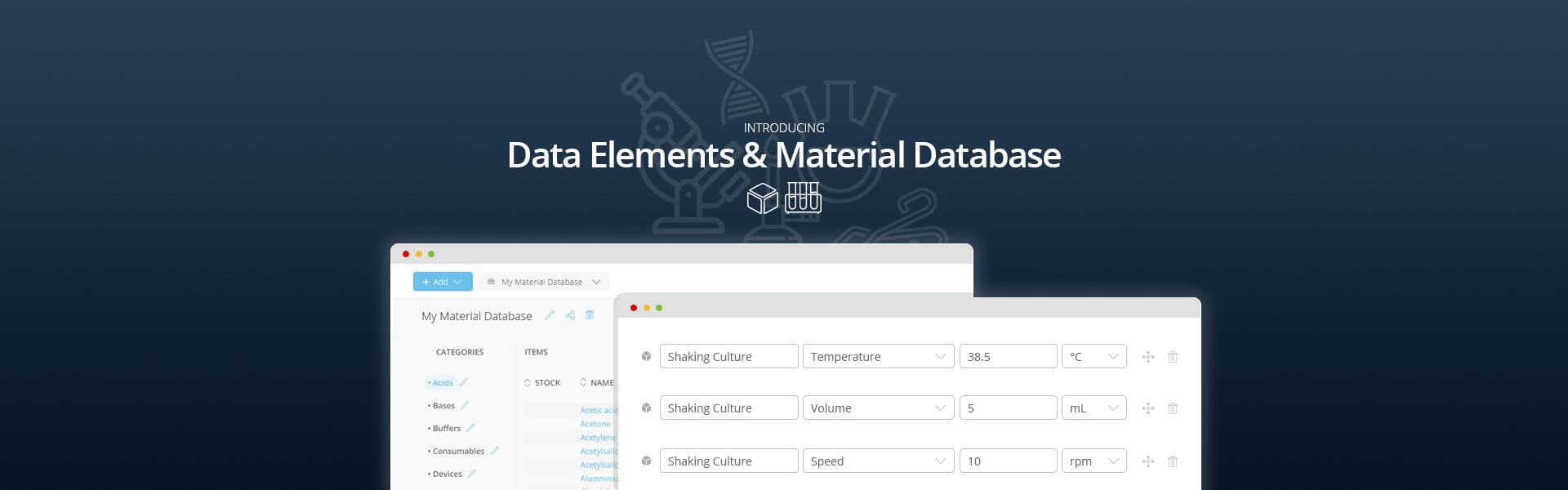 Introducing Data Elements And Material Database Labfolder