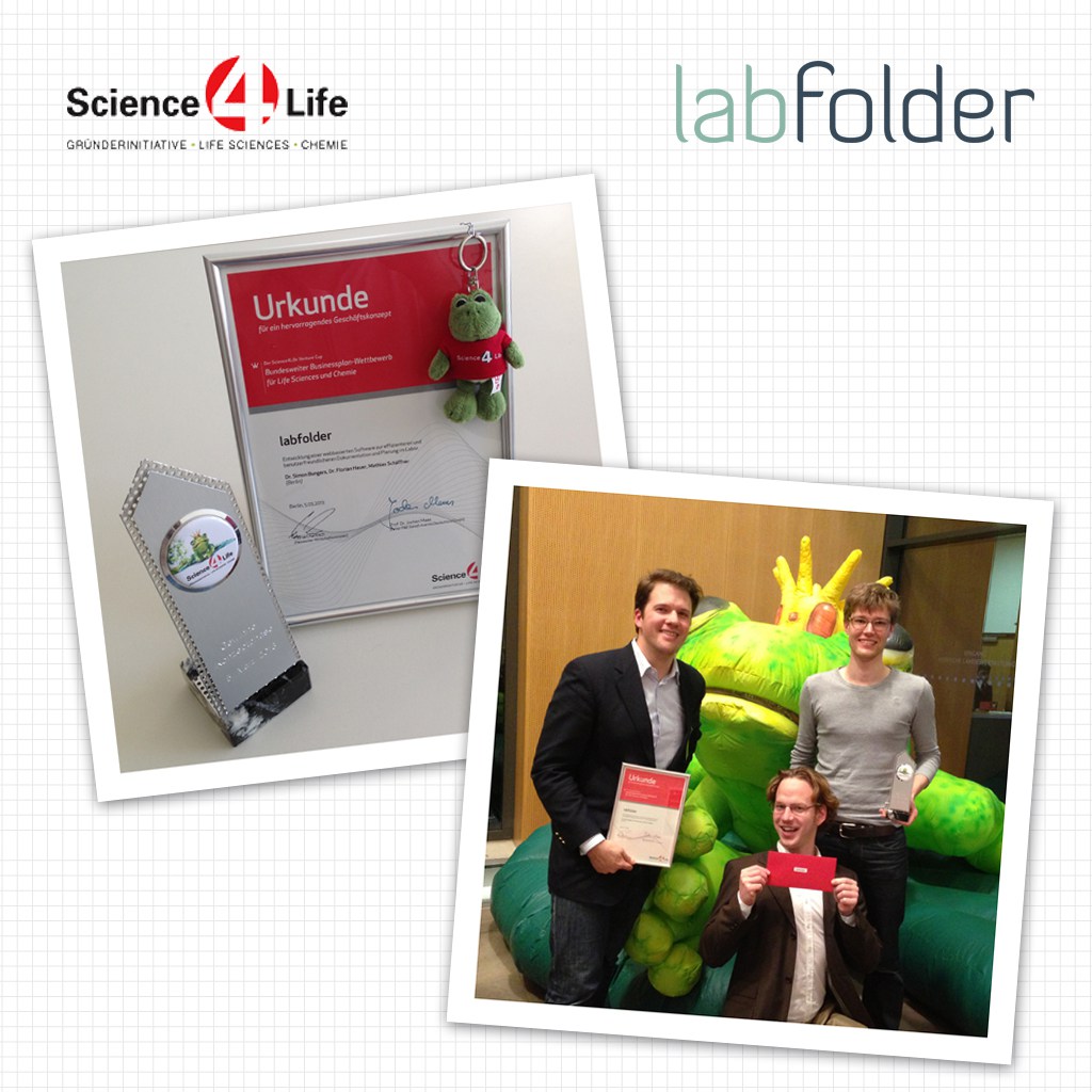labfolder wins award at the Science4Life Venture Cup 2013