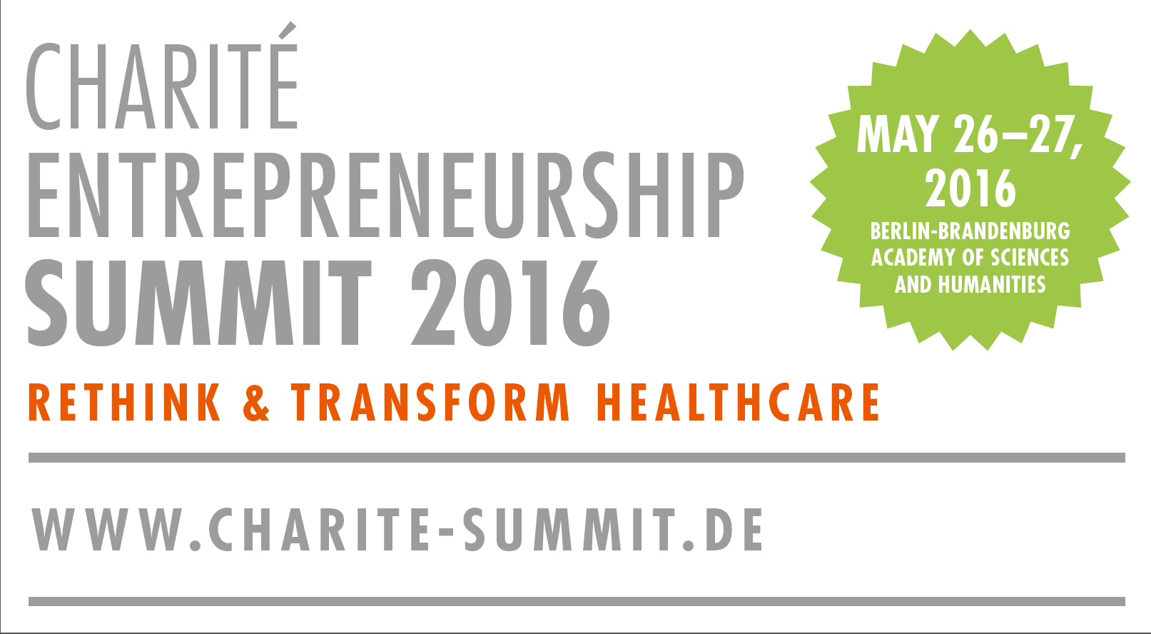 Charité Entrepreneurship Summit 2016