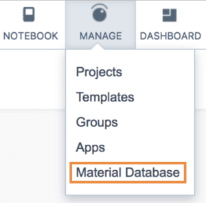 Material database ELN integration