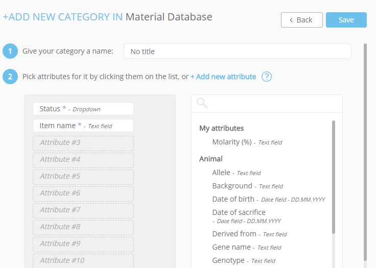 New Category Material Database